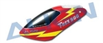 Pre-Painted FG Canopy Red + Yellow Lightning - T-Rex 500